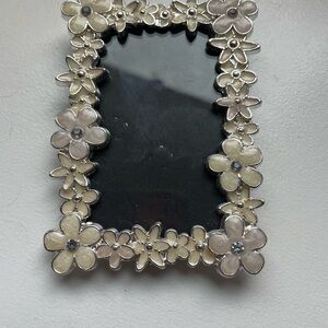 Floral Silver and Cream Decorative picture frame